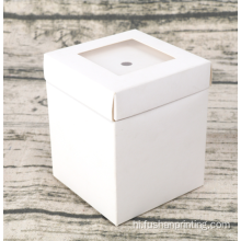 कस्टम लक्जरी सफेद कठोर मोमबत्ती बॉक्स